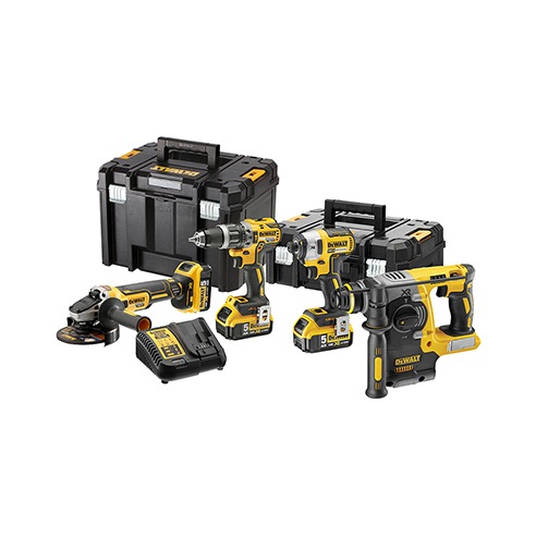 18V XR 4-delige voordeelset in TSTAK 3x 5.0Ah