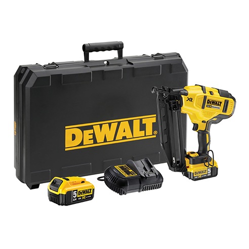 18V XR Brushless Afwerktacker 1,6mm 16 Gauge 2x 5,0Ah