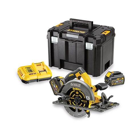 54V XR FLEXVOLT 190mm Cirkelzaag (compatibel met geleidingsrail) - 2x 6,0Ah in TSTAK