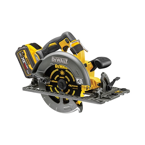 54V XR FLEXVOLT 190mm Cirkelzaag (compatibel met geleidingsrail) - 2x 9.0Ah accu`s en snellader