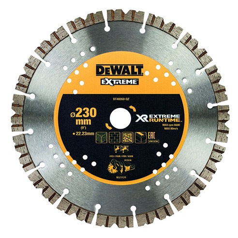 Extreme Runtime Diamantblad, gesegmenteerd, Ø125mm/22.2mm (DCS690)